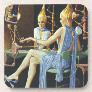 Posavasos Salón de Belleza de Ciencia Ficción Vintage Spa Ma