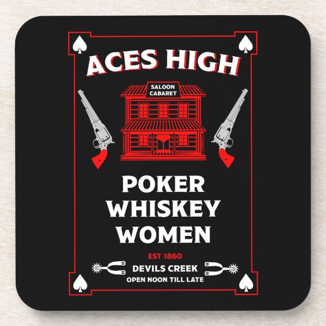 Posavasos Saloon de Cowboy American Frontier (Frente)