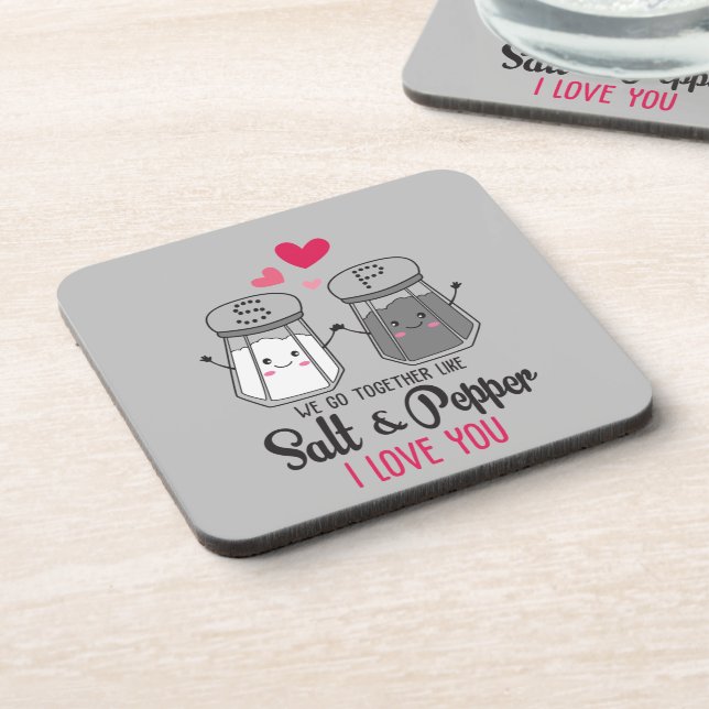 Posavasos Salt And Pepper Love (Lado Izquierdo)