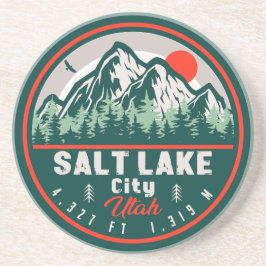 Posavasos Salt Lake City Utah Ski Souvenir Retro Vintage 80