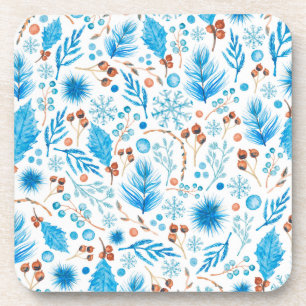 Posavasos Saltos acuáticos de invierno y fresas modernos