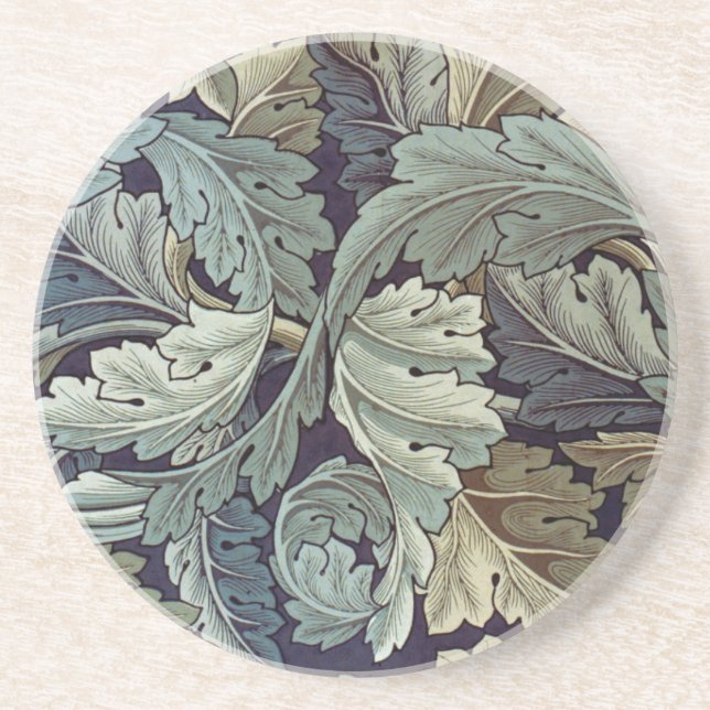 Posavasos Saltos de fondo de William Morris Acanthus (Frente)
