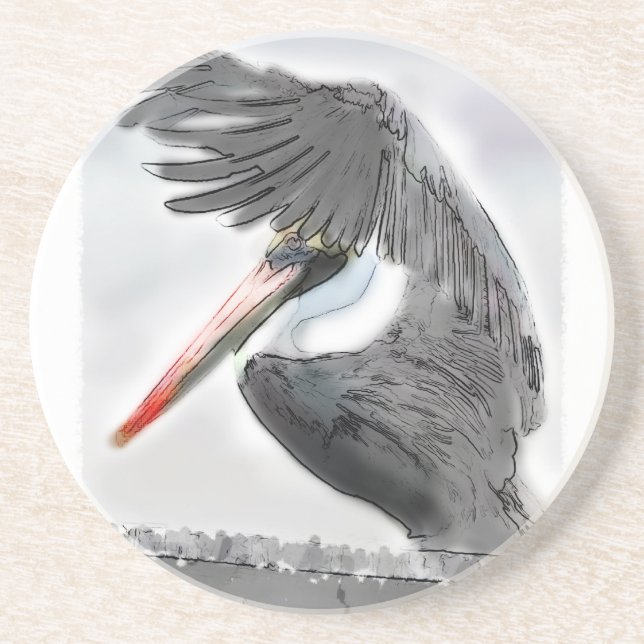 Posavasos Saludo del pelícano (Frente)