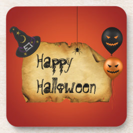 Posavasos Saludo del viejo pergamino de Halloween