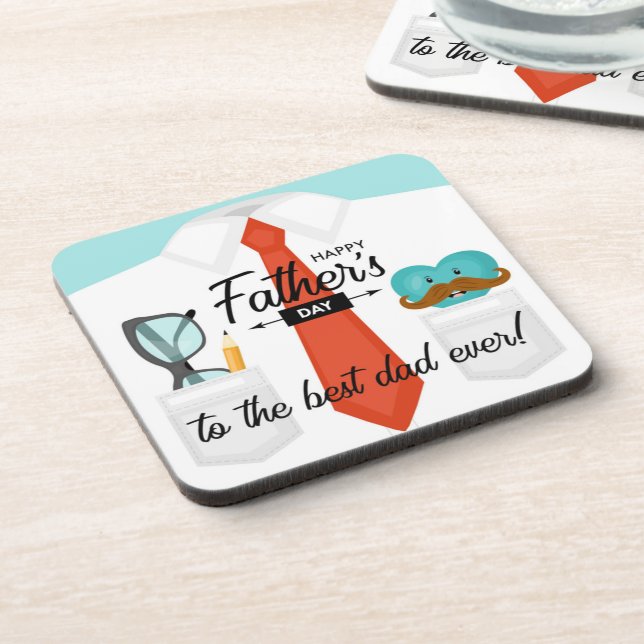 Posavasos Saludos especiales del Día del Padres al mejor pap (Lado Izquierdo)