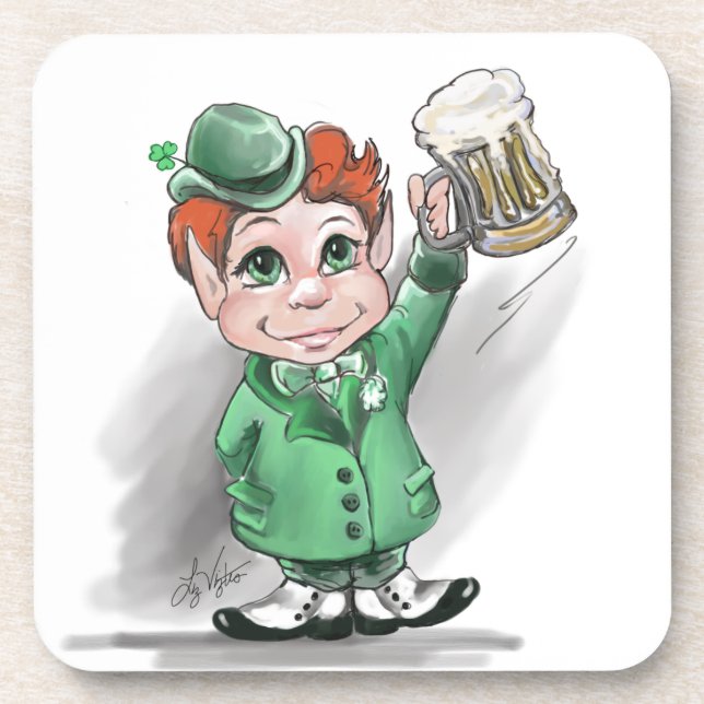 Posavasos ¡Saludos irlandeses! Cork Coaster (Frente)