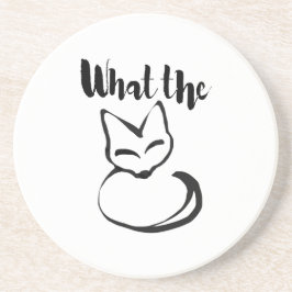 Posavasos Salvajemente Punny — ¿Qué zorro? Arte de Pun Minim