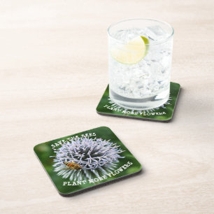 Posavasos Salvar las Abejas Flor de Cardo Globo