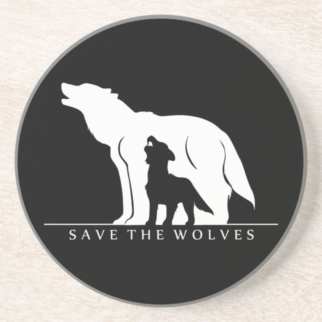 Posavasos Salvemos a los lobos (Frente)