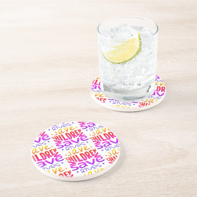 Posavasos Salven niños, salven vidas (Lado)