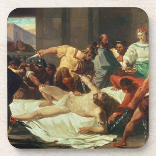 Posavasos Samson traicionó por Delilah (el aceite en lona)