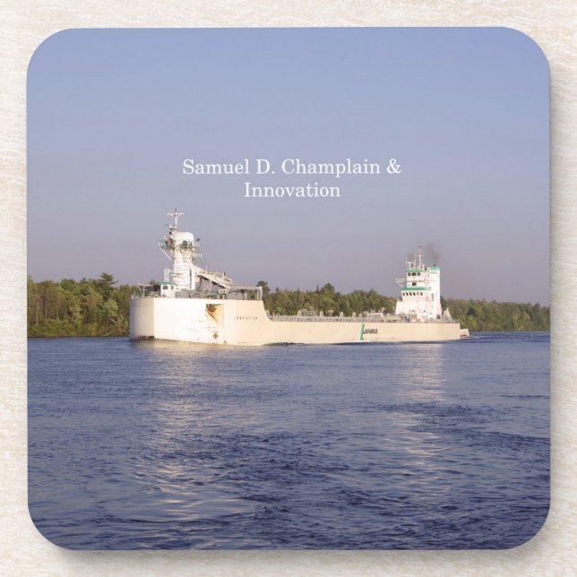 Posavasos Samuel D. Champlain & Innovation set de 6 catastro (Frente)