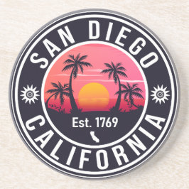 Posavasos San Diego California Sunset Vacation Souvenirs 60