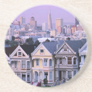 Posavasos San Francisco, California. Vista de Victoria