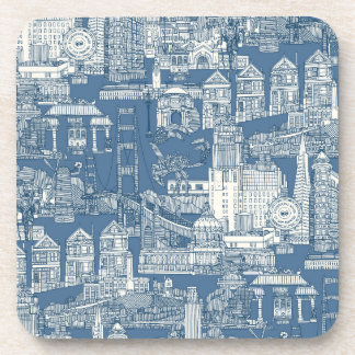 Posavasos San Francisco toile denim cobalto