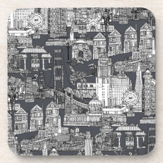 Posavasos San Francisco toile negro hierro gris
