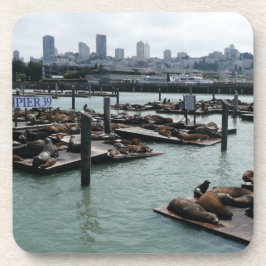 Posavasos San Francisco y leones marinos del Pier 39 panoram