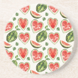Posavasos Sandías Rojas Verdes Blancas Corazones