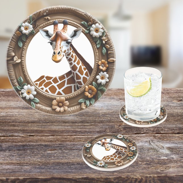 Posavasos Sandstone Botánico Serengeti Round (Subido por el creador)