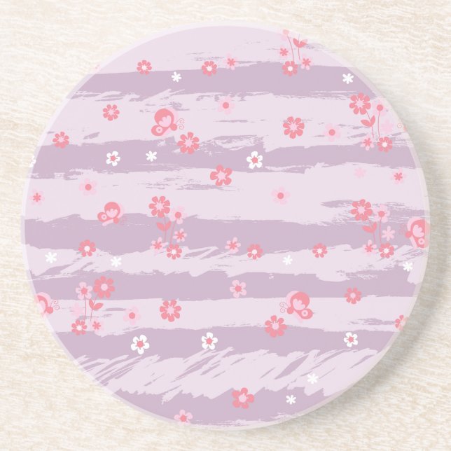 Posavasos Sandstone Coaster – Butterfly Garden (Frente)