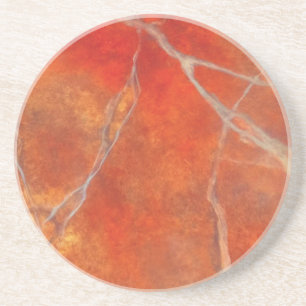 Posavasos Sandstone Coaster con diseño de arte rojo de mármo