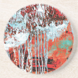 Posavasos Sandstone Coaster – Corrosion Pulse