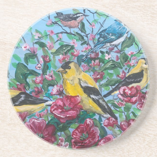 Posavasos Sandstone Coaster Original Artesanías pintadas a m (Frente)