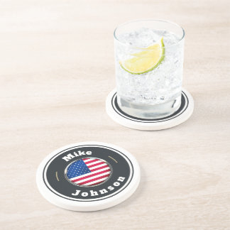 Posavasos Sandstone Coaster - Personalizado Bandera American