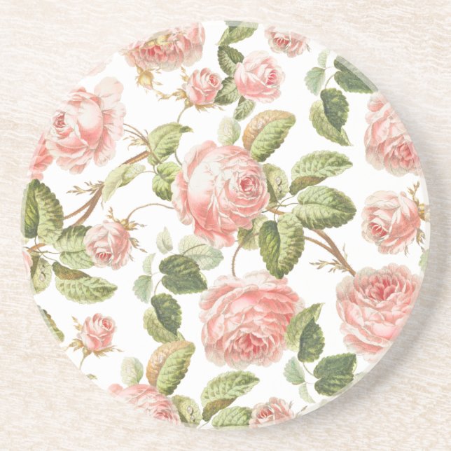 POSAVASOS SANDSTONE COASTER : VINTAGE ROSES (Frente)