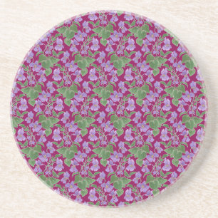 Posavasos  Sandstone Personalizado Floral Violets Mauve