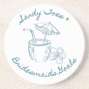 Posavasos Sandy Toe y Metas de Damas de Honor Despedida de S