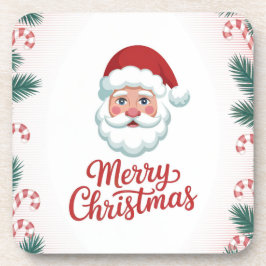 Posavasos Santa Claus Candy Canes Plastic Coaster Set