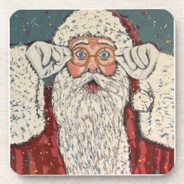 Posavasos Santa Claus Surprised