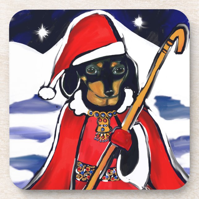 POSAVASOS SANTA DACHSHUND (Frente)