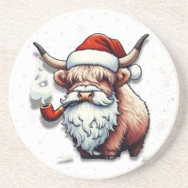 Posavasos Santa de la vaca Highland con copas de nieve - Dec