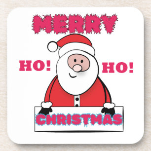 POSAVASOS SANTA DICE: ¡FELIZ NAVIDAD, HO!