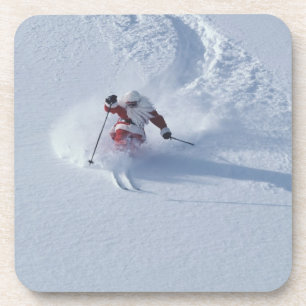 Posavasos Santa esquíando en Snowbird Ski Resort, Wasatch