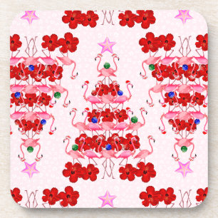 Posavasos Santa Flamencos, navidad en el árbol de navidad, e