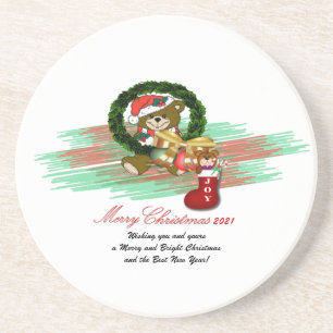 Posavasos Santa Joy Navidades de calzado deportivo Sandstone
