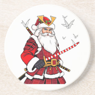 Posavasos Santa Navidad Santa Claus Arte Japonés Samurái
