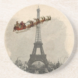 Posavasos Santa por la montaña rusa de los Navidades de Par