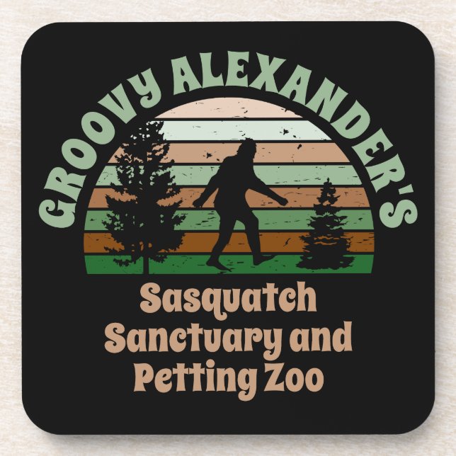 Posavasos Santuario de Sasquatch divertido y personalizado (Frente)