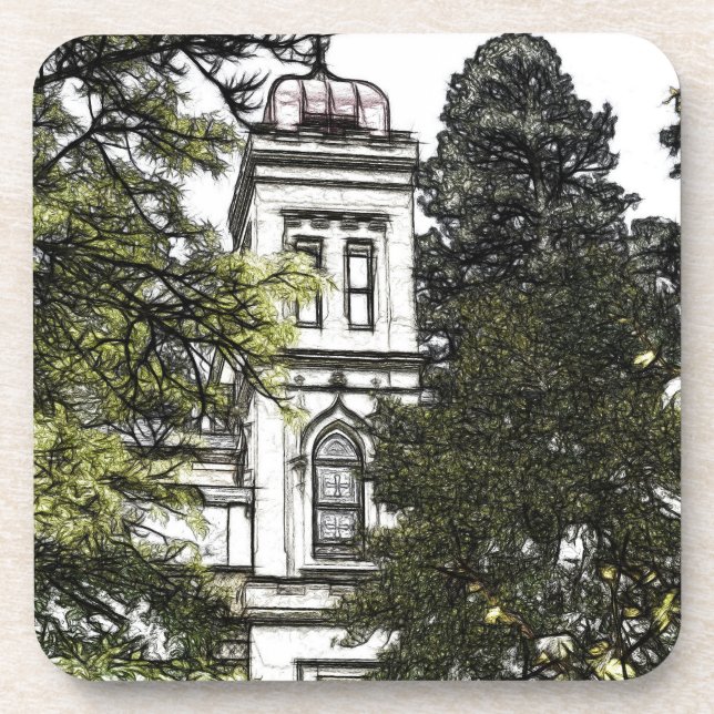 Posavasos Santuario entre la montaña plástica de los árboles (Frente)