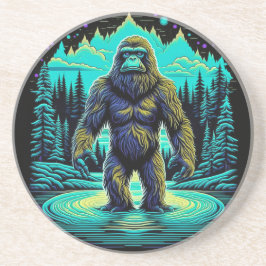 Posavasos Sasquatch en el Woods Ai Art