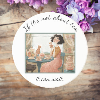 Posavasos Sassy Sandstone Coaster For Tea Lovers