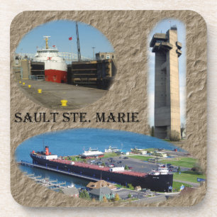Posavasos Sault Ste. Sistema de Marie de 6 prácticos de