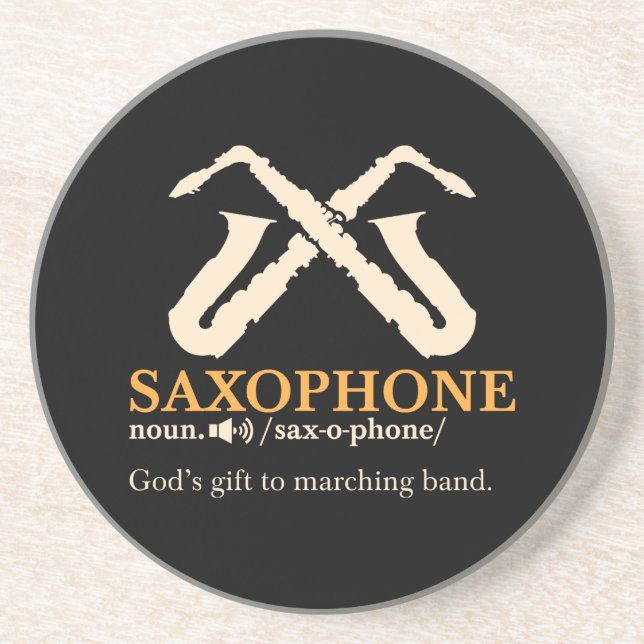 Posavasos Saxofón - Definición de saxofón (Frente)