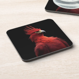 Posavasos Scarlet Phoenix Sits Orgulloso