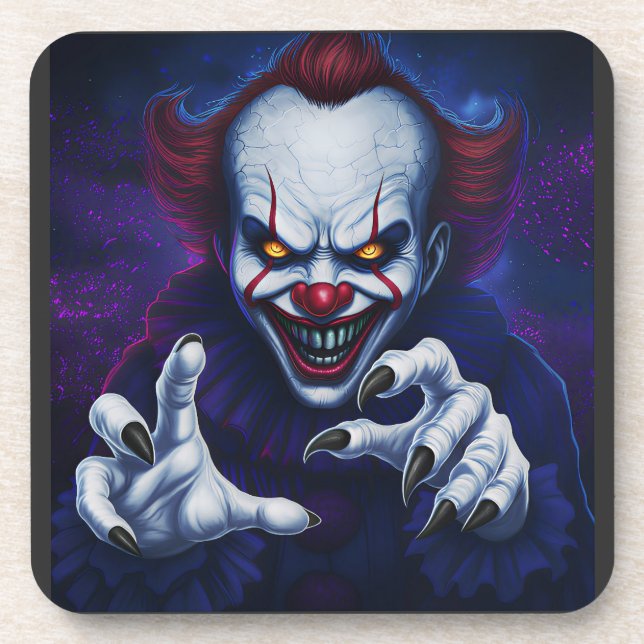 Posavasos Scary Clown Hard Plastic Coaster (Frente)
