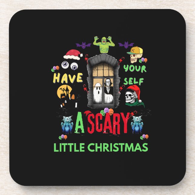 Posavasos Scary Little Christmas Horror Holiday Design   (Frente)